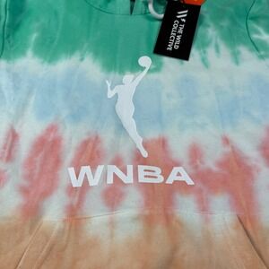 The Wild Collective WNBA Logowoman Mint/Coral Pride Tie Dye Hoodie NWT XS